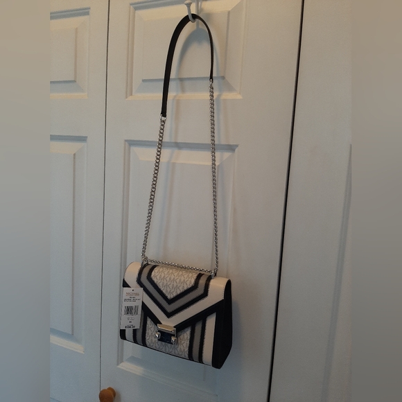 Michael Kors New Black & White Shoulder Bag New With Tag - Picture 2 of 5